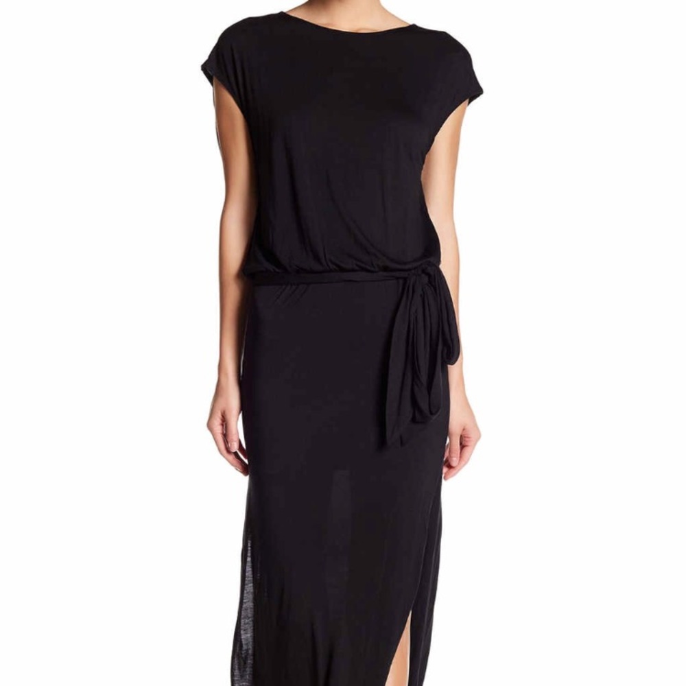 Haute Hippie short sleeve draped back dress